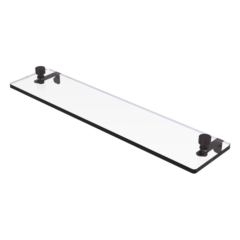 Foxtrot Collection Glass Vanity Shelf  with Beveled Edges