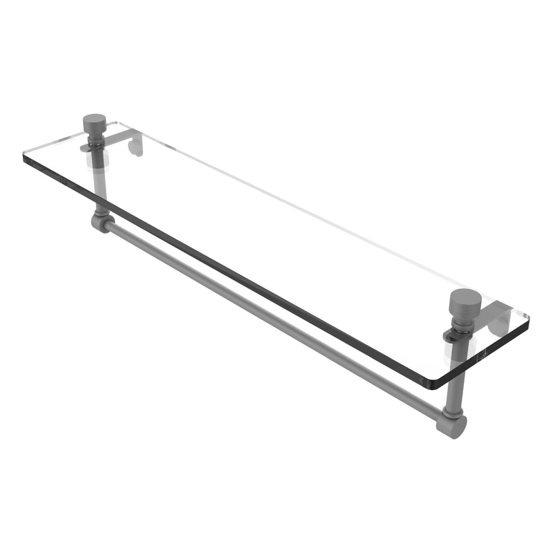 Foxtrot Collection Glass Vanity Shelf  with Integrated Towel Bar