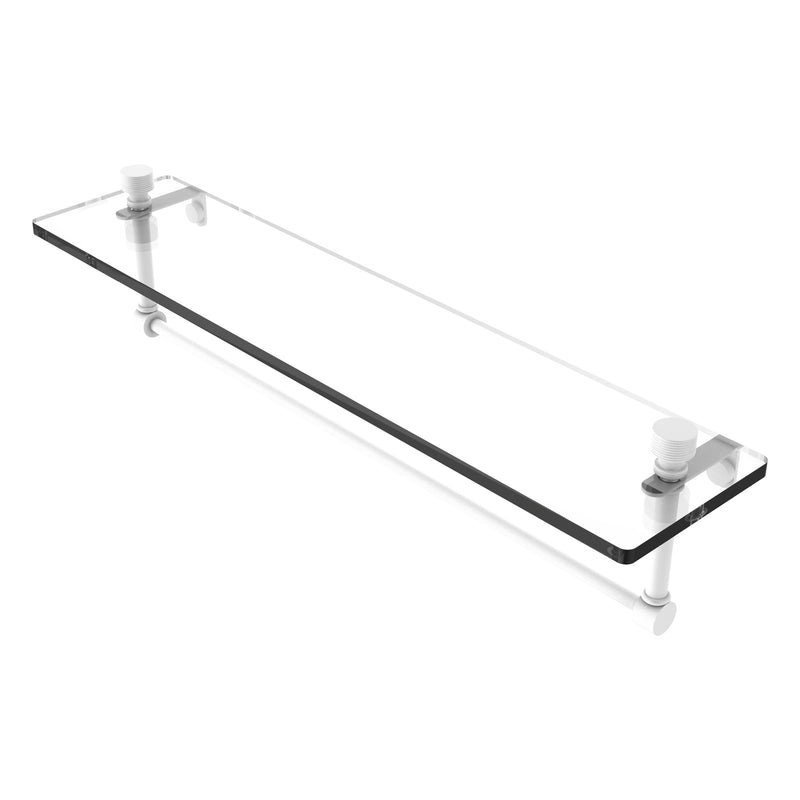 Foxtrot Collection Glass Vanity Shelf  with Integrated Towel Bar