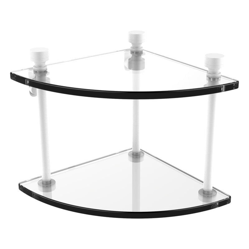 Two Tier Corner Glass Shelf