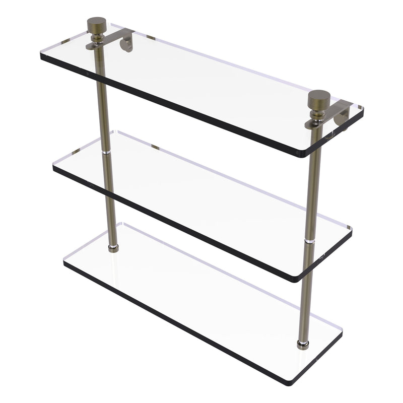 Foxtrot Collection Triple Tiered Glass Shelf