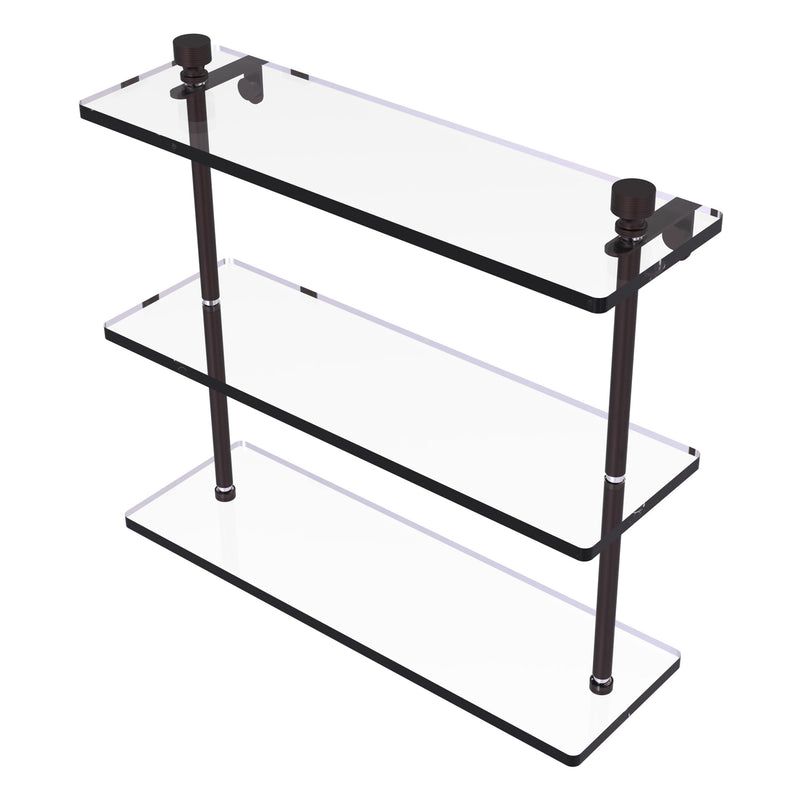 Foxtrot Collection Triple Tiered Glass Shelf