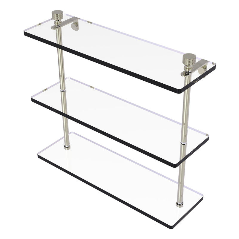 Foxtrot Collection Triple Tiered Glass Shelf