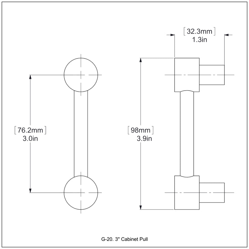 3 Inch Cabinet Pull