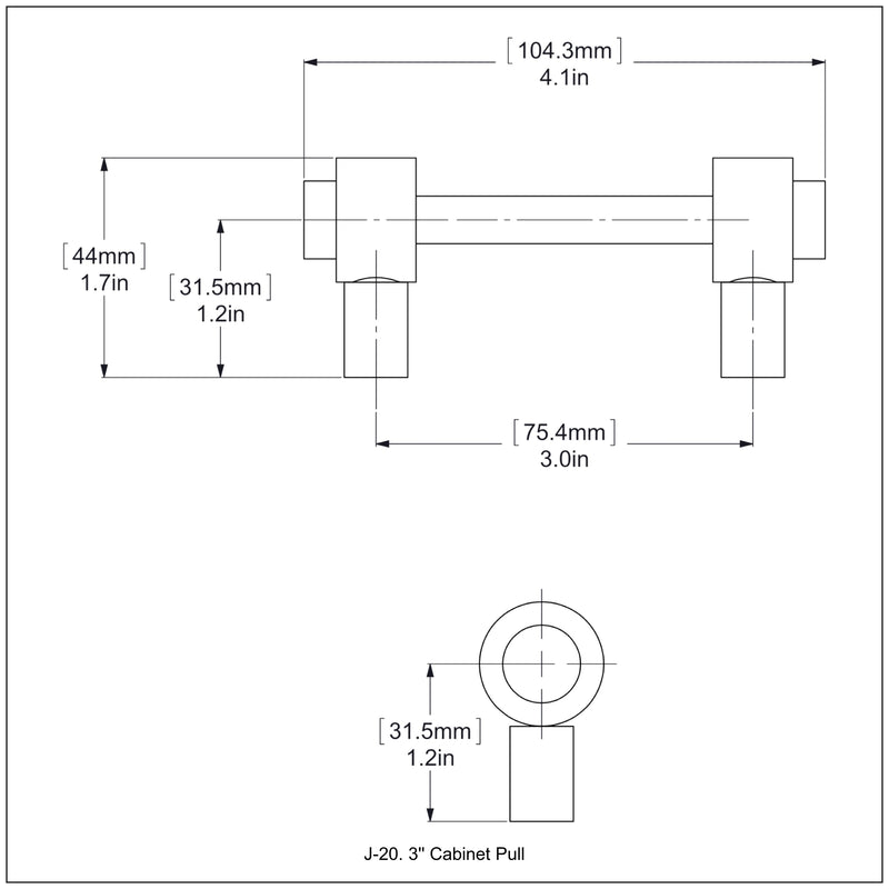 3 Inch Cabinet Pull