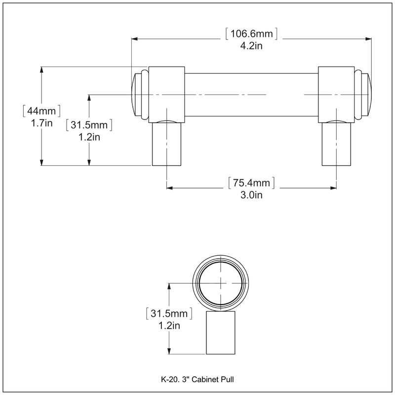 3 Inch Cabinet Pull