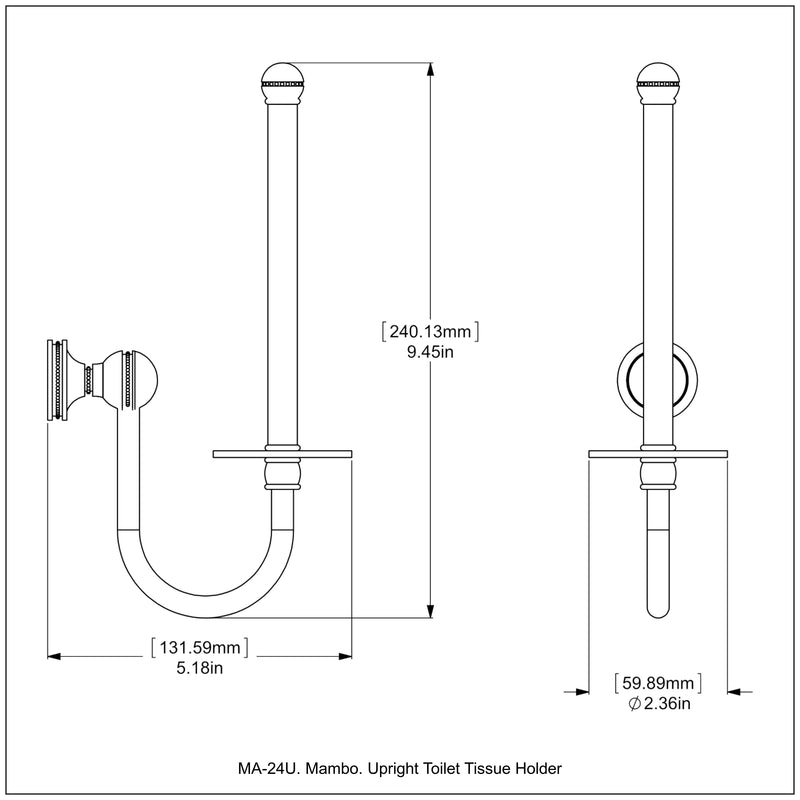 Upright Toilet Tissue Holder