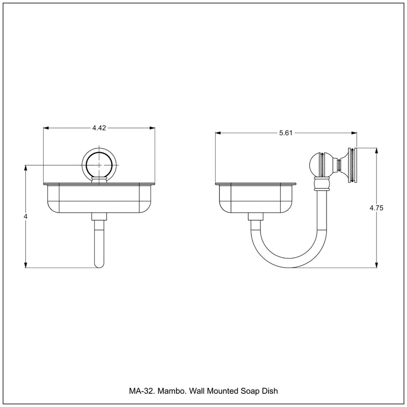 Mambo Collection Wall Mounted Soap Dish