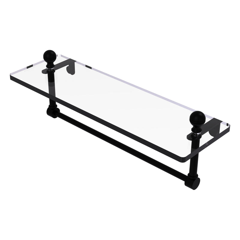 Mambo Collection Glass Vanity Shelf  with Integrated Towel Bar