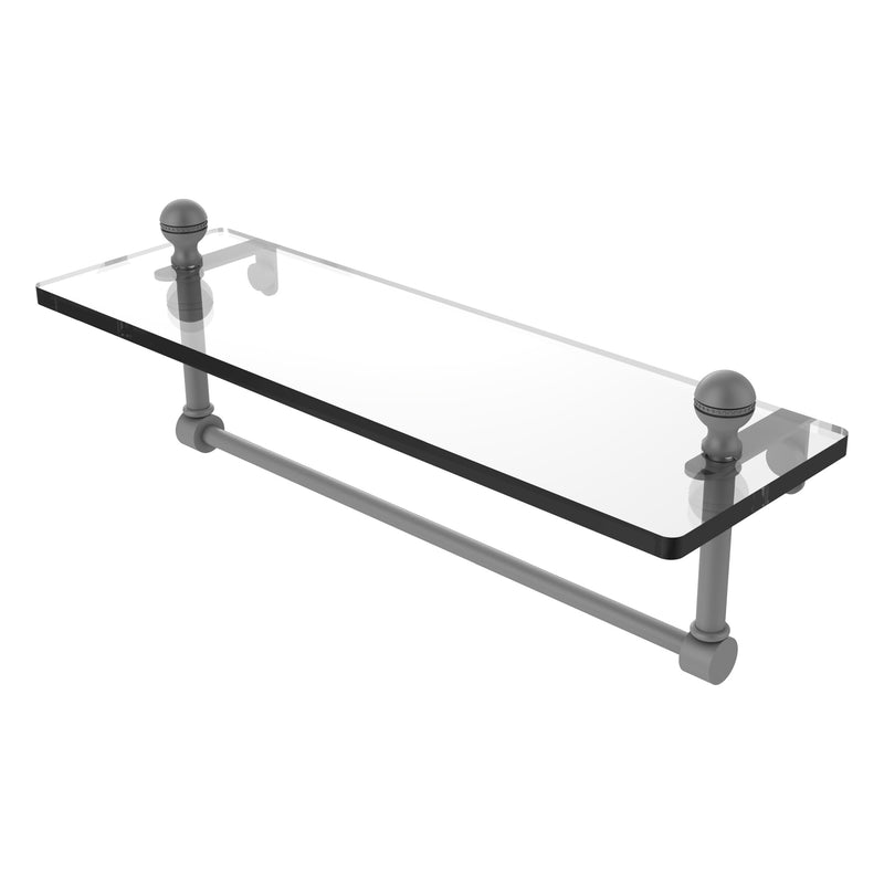 Mambo Collection Glass Vanity Shelf  with Integrated Towel Bar