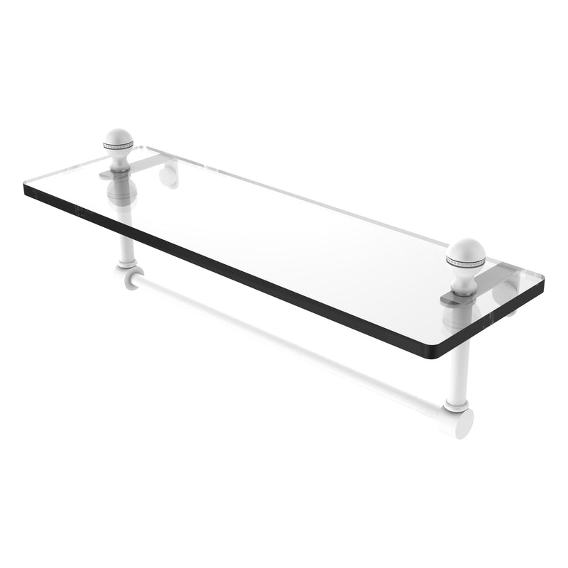 Mambo Collection Glass Vanity Shelf  with Integrated Towel Bar