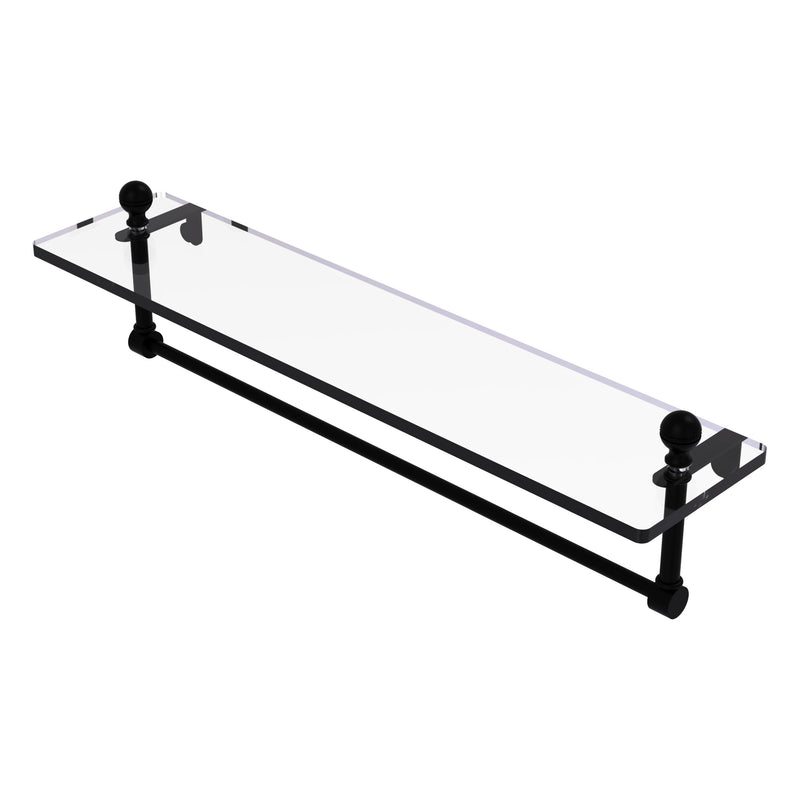 Mambo Collection Glass Vanity Shelf  with Integrated Towel Bar