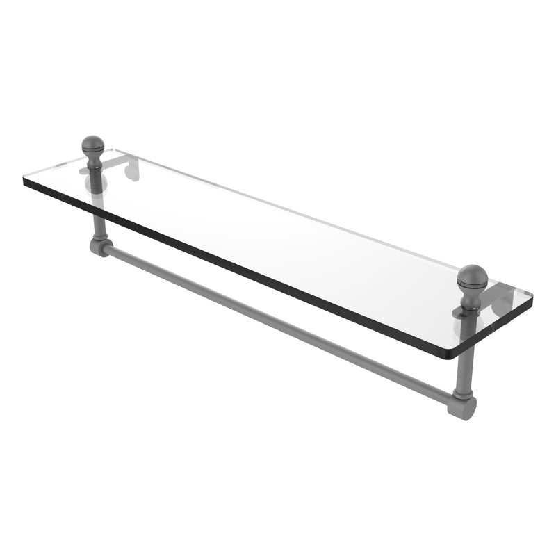 Mambo Collection Glass Vanity Shelf  with Integrated Towel Bar