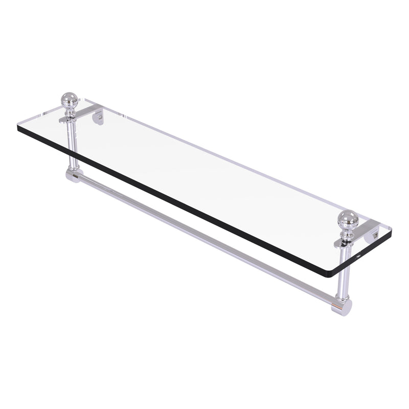 Mambo Collection Glass Vanity Shelf  with Integrated Towel Bar