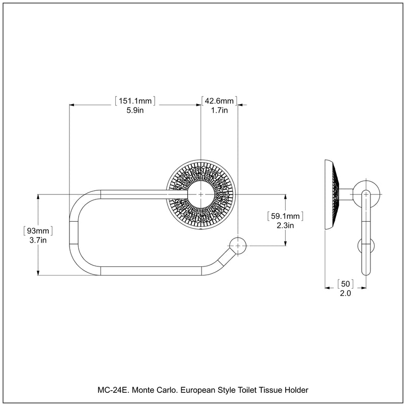 European Style Toilet Tissue Holder