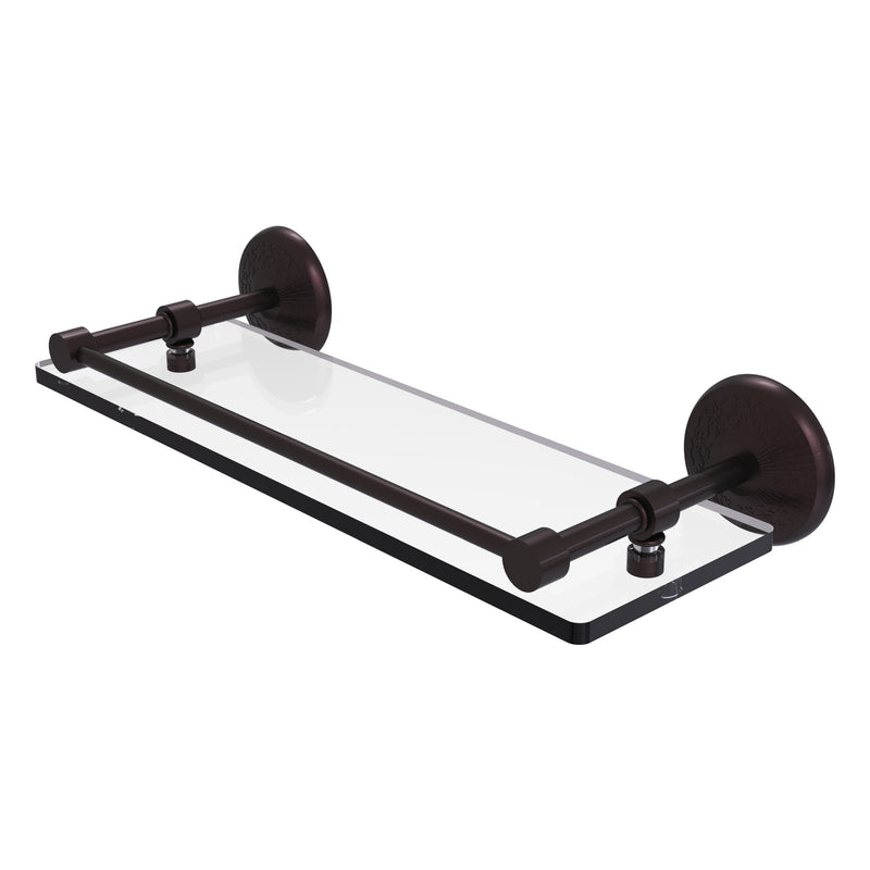 Monte Carlo Collection Tempered Glass Shelf with Gallery Rail