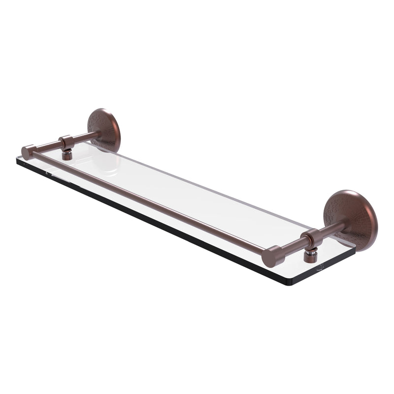 Monte Carlo Collection Tempered Glass Shelf with Gallery Rail