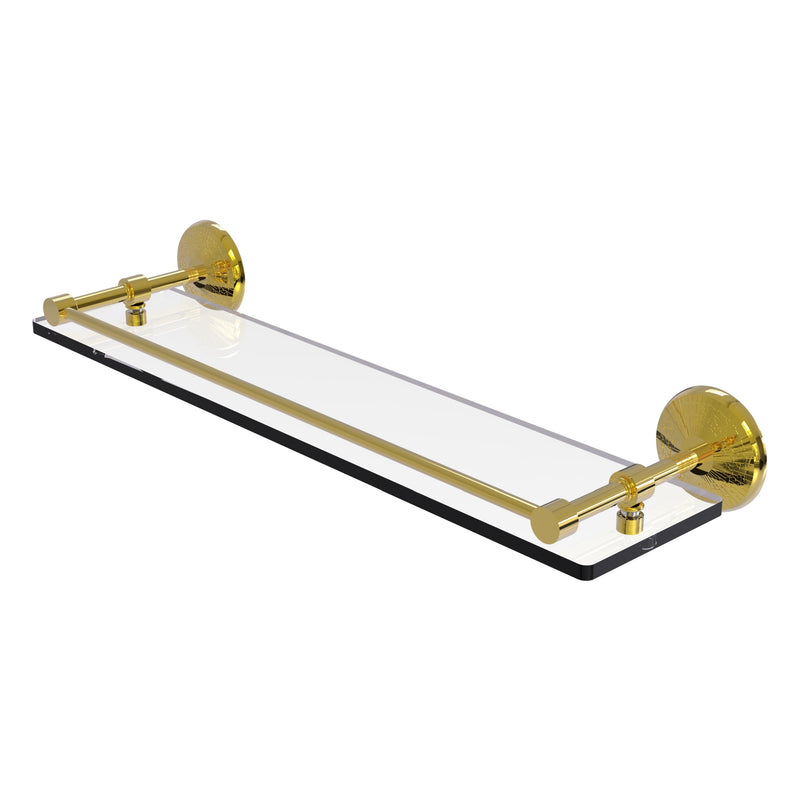 Monte Carlo Collection Tempered Glass Shelf with Gallery Rail