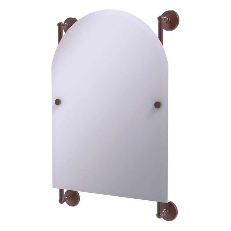 Monte Carlo Arched Top Frameless Rail Mounted Mirror