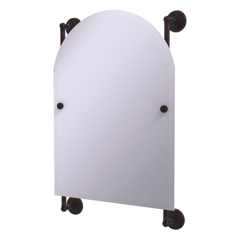 Monte Carlo Arched Top Frameless Rail Mounted Mirror