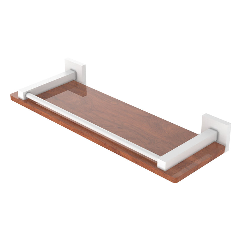 Montero Collection Solid IPE Ironwood Shelf with Gallery Rail