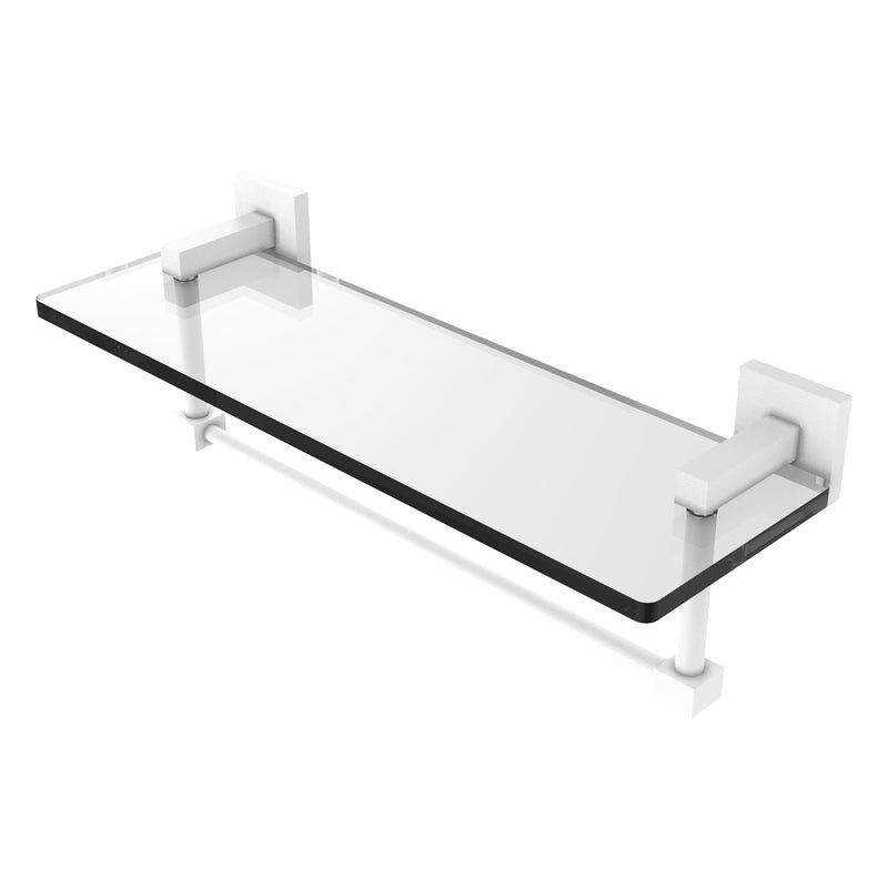 Montero Collection Glass Vanity Shelf with Integrated Towel Bar