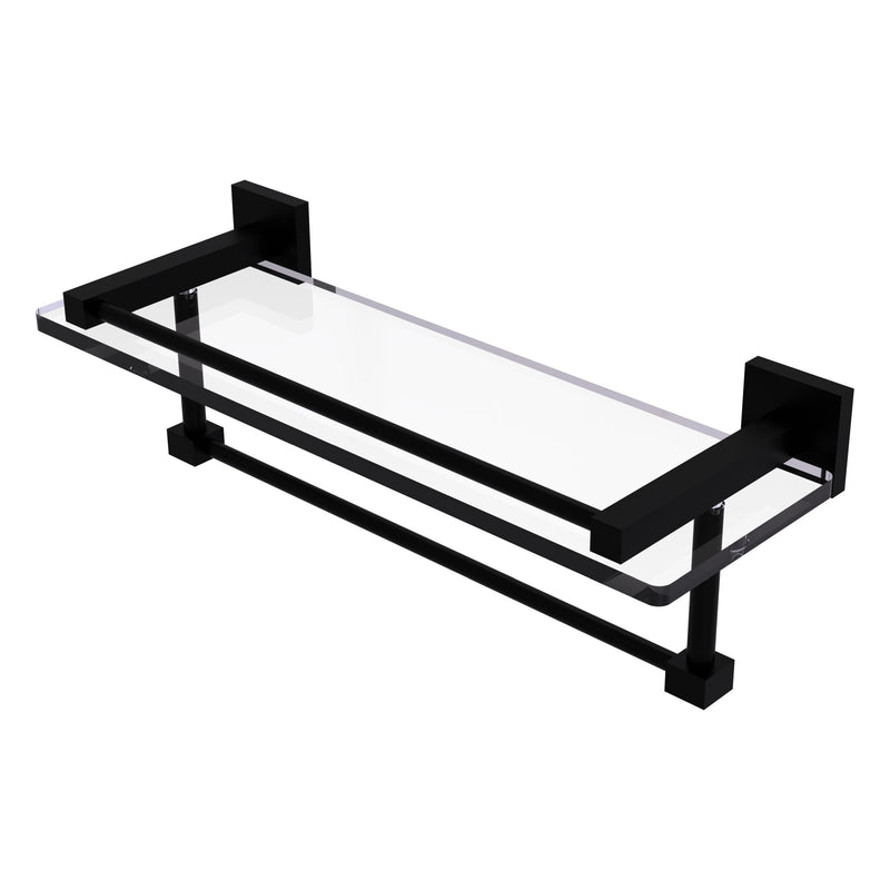 Montero Collection Gallery Rail Glass Shelf with Towel Bar