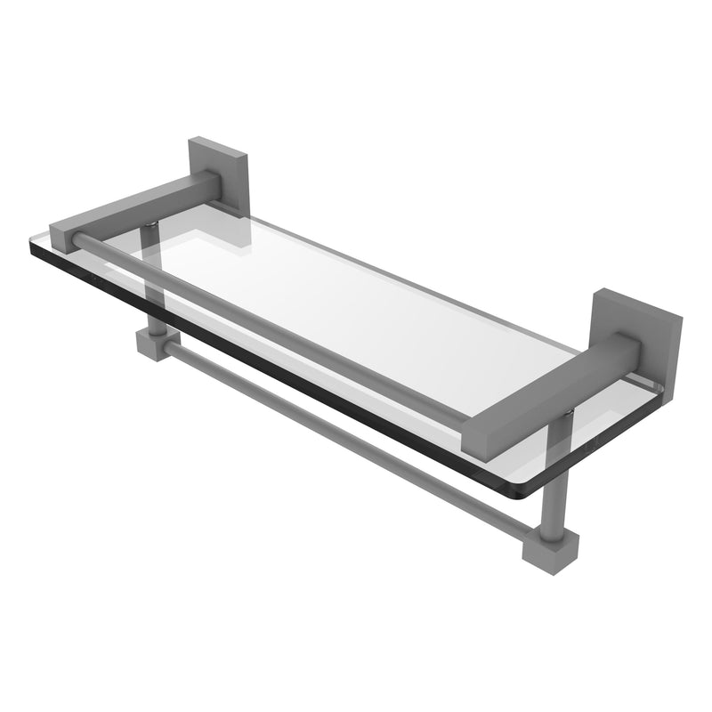 Montero Collection Gallery Rail Glass Shelf with Towel Bar