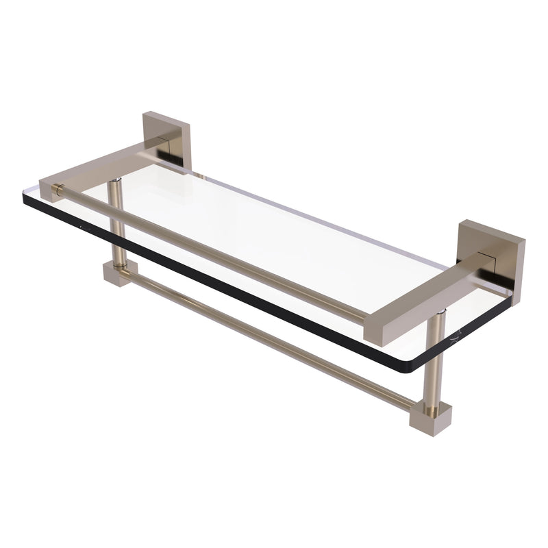 Montero Collection Gallery Rail Glass Shelf with Towel Bar