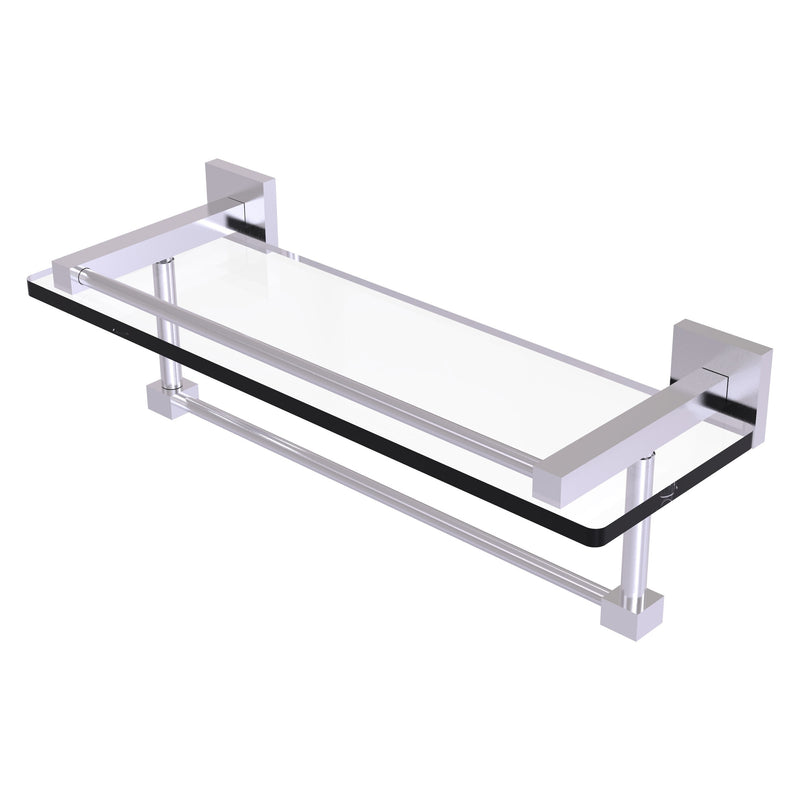 Montero Collection Gallery Rail Glass Shelf with Towel Bar