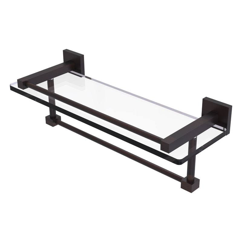 Montero Collection Gallery Rail Glass Shelf with Towel Bar