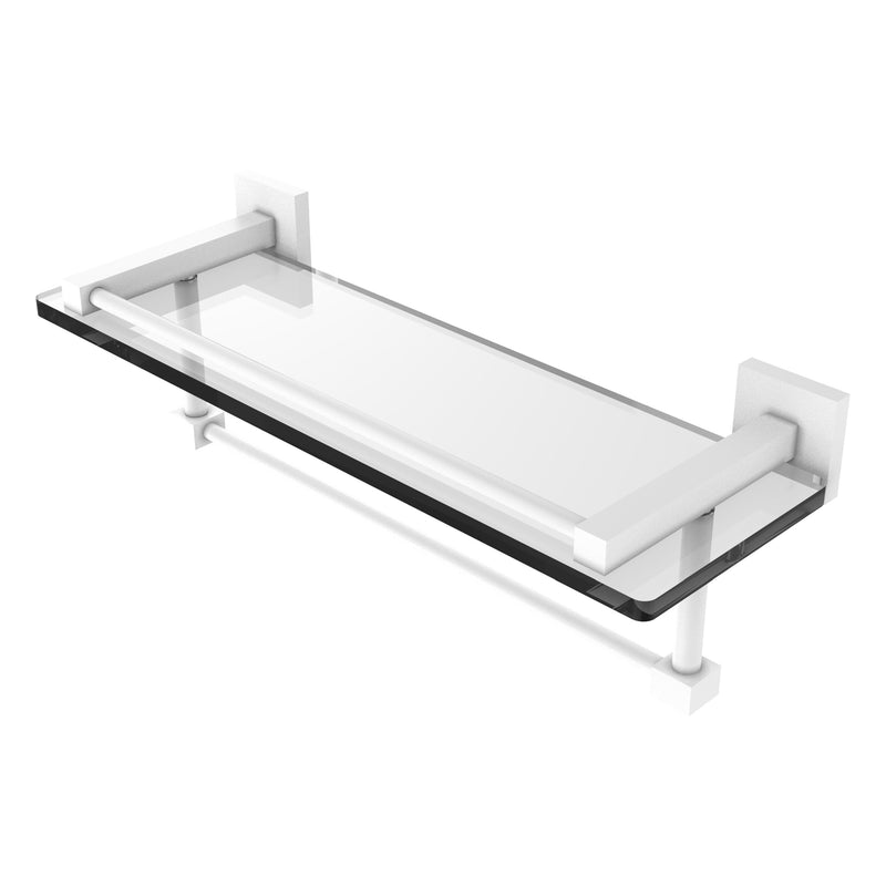 Montero Collection Gallery Rail Glass Shelf with Towel Bar