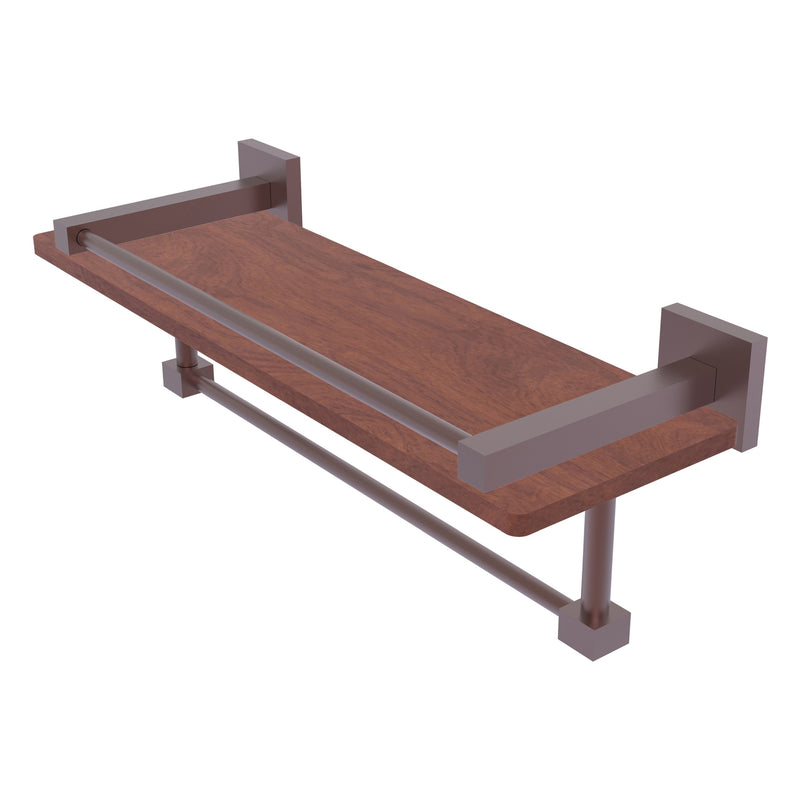 Montero Collection IPE Ironwood Shelf with Gallery Rail and Towel Bar