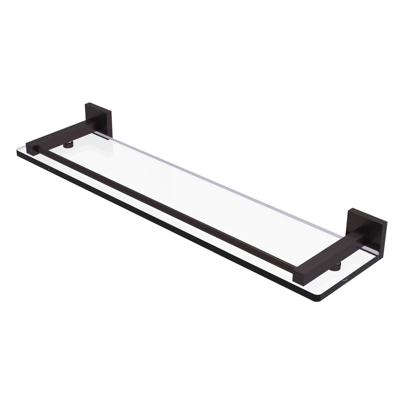 Montero Collection Glass Shelf with Gallery Rail