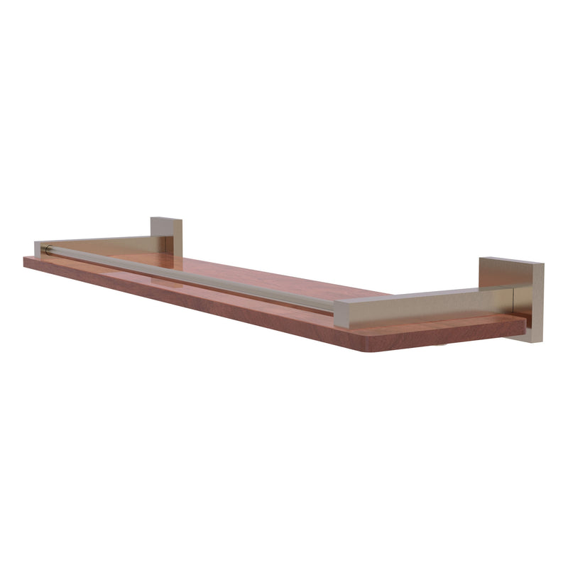 Montero Collection Solid IPE Ironwood Shelf with Gallery Rail