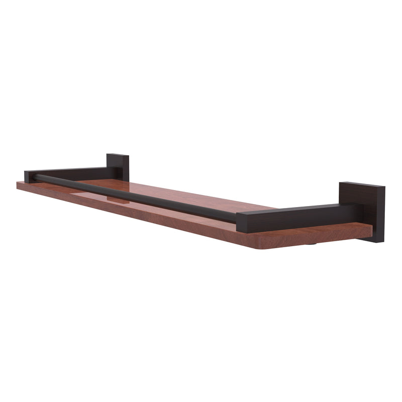 Montero Collection Solid IPE Ironwood Shelf with Gallery Rail