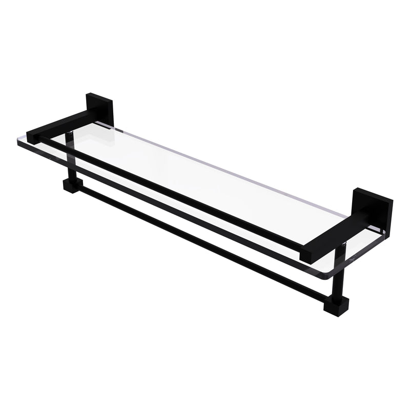 Montero Collection Gallery Rail Glass Shelf with Towel Bar