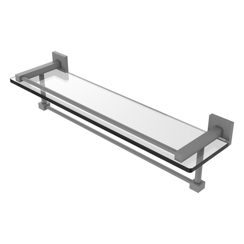 Montero Collection Gallery Rail Glass Shelf with Towel Bar