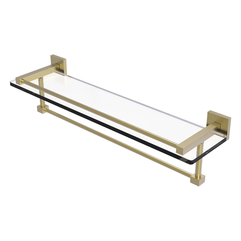 Montero Collection Gallery Rail Glass Shelf with Towel Bar