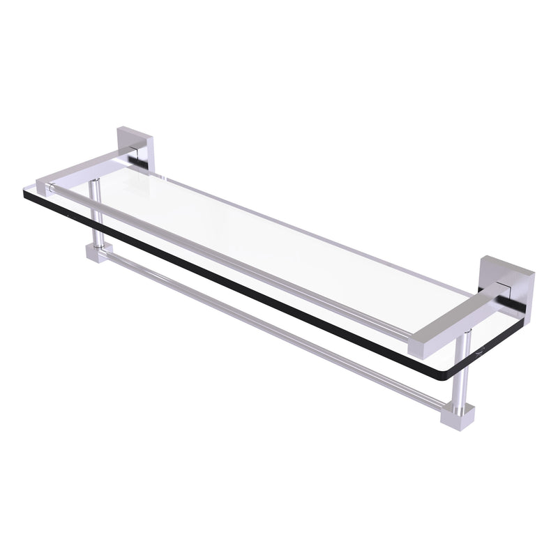 Montero Collection Gallery Rail Glass Shelf with Towel Bar