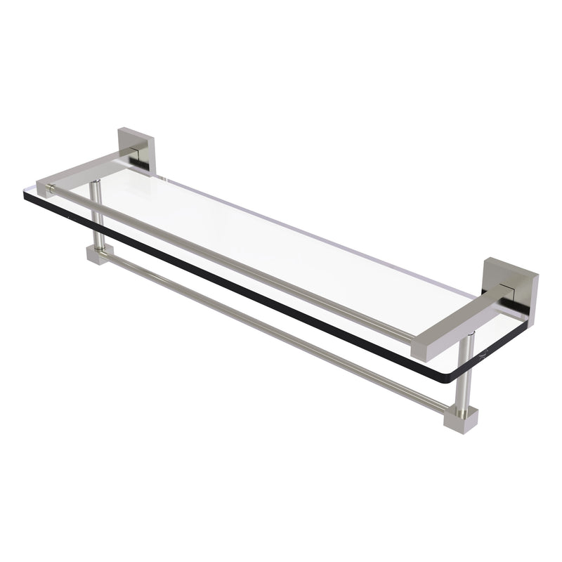 Montero Collection Gallery Rail Glass Shelf with Towel Bar