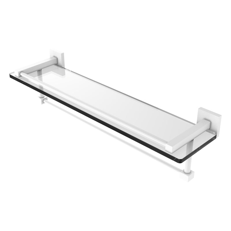 Montero Collection Gallery Rail Glass Shelf with Towel Bar