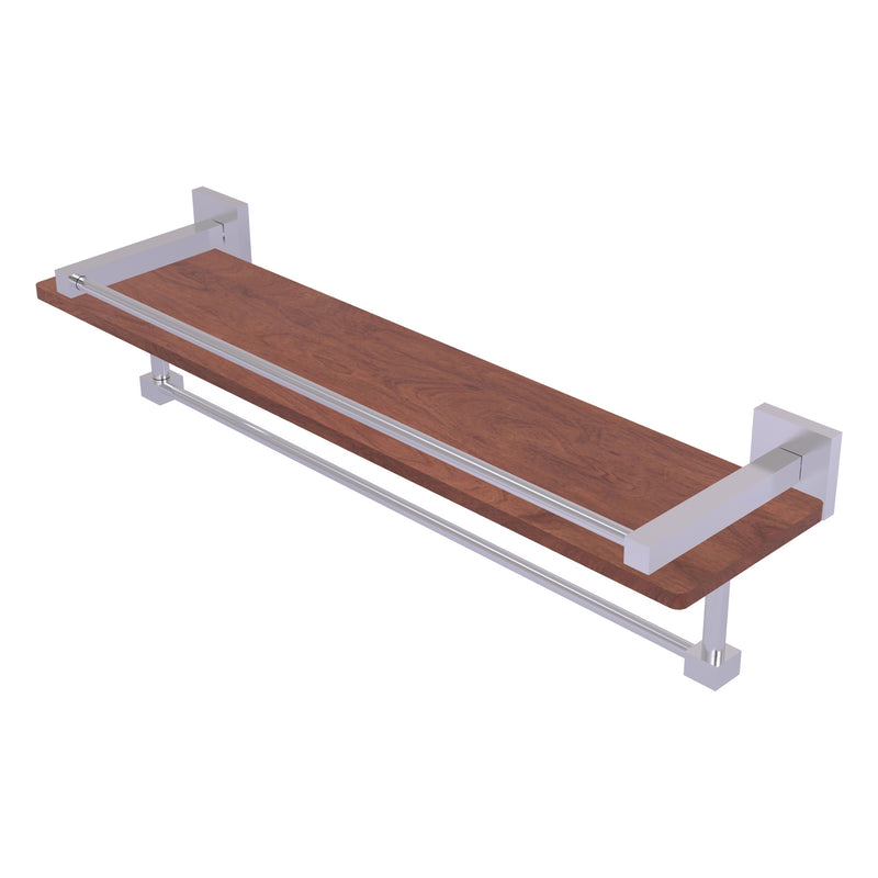 Montero Collection IPE Ironwood Shelf with Gallery Rail and Towel Bar