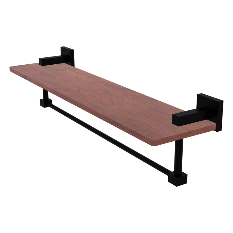 Montero Collection Solid IPE Ironwood Shelf with Integrated Towel Bar