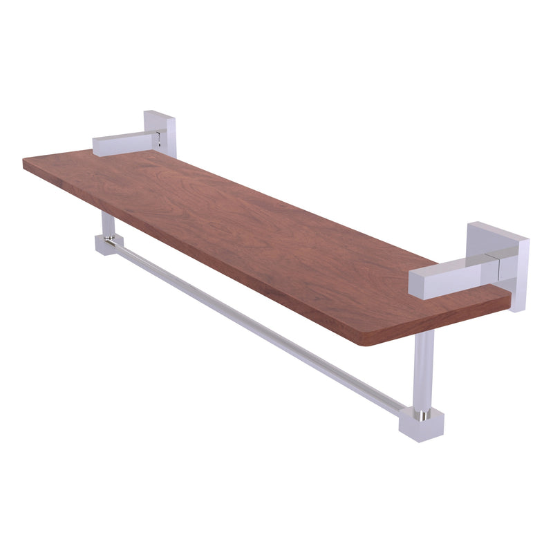 Montero Collection Solid IPE Ironwood Shelf with Integrated Towel Bar