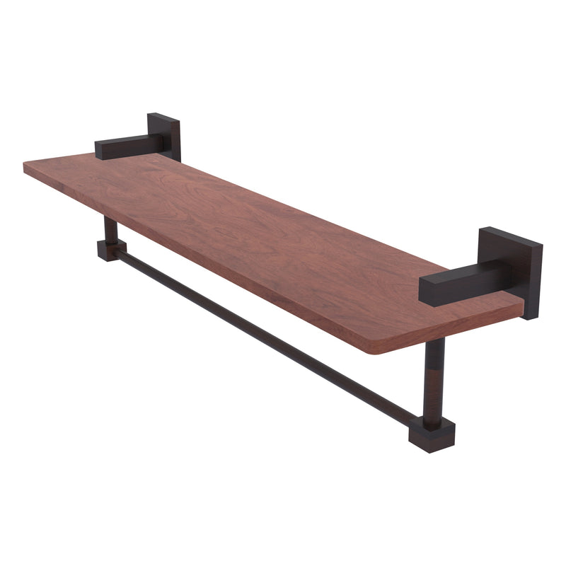 Montero Collection Solid IPE Ironwood Shelf with Integrated Towel Bar