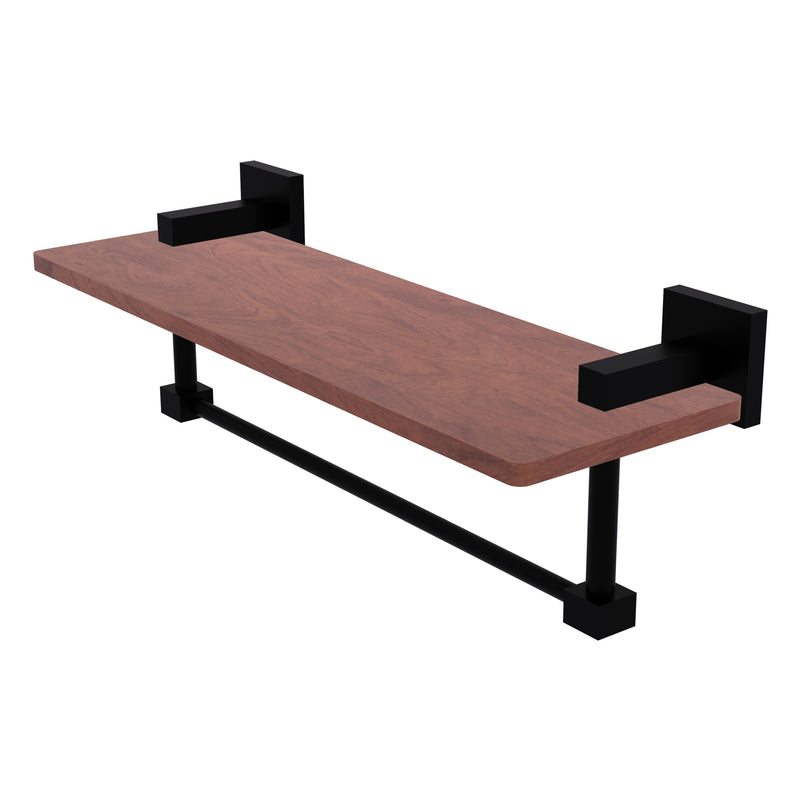 Montero Collection Solid IPE Ironwood Shelf with Integrated Towel Bar