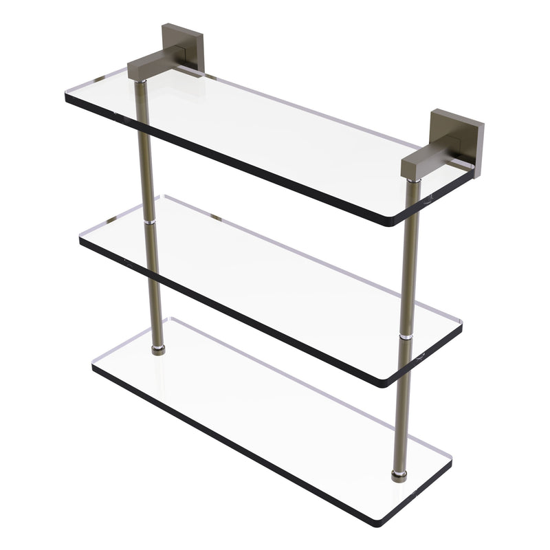 Montero Collection Triple Tiered Glass Shelf