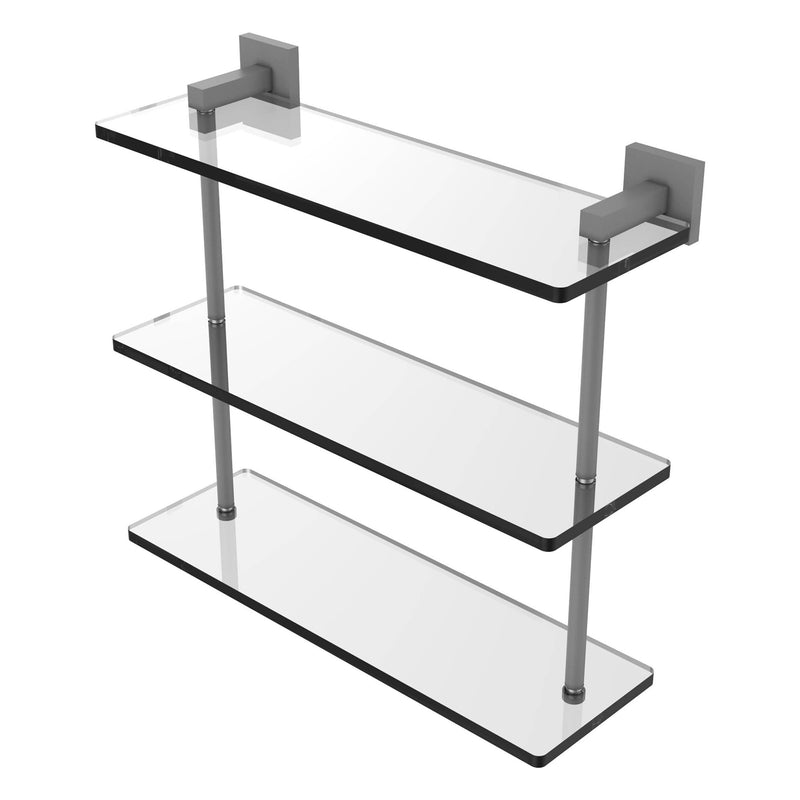 Montero Collection Triple Tiered Glass Shelf