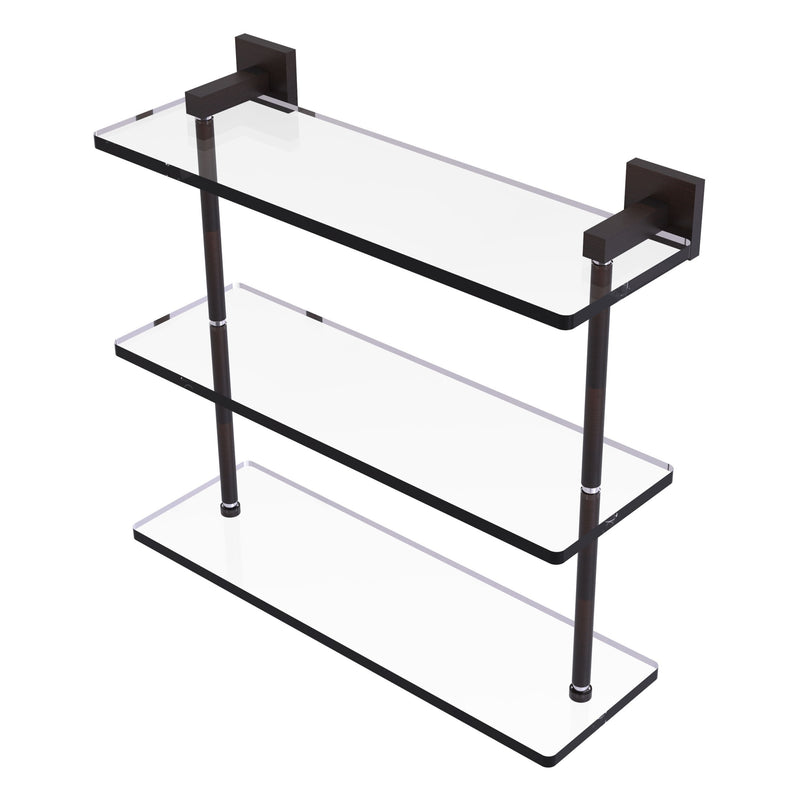 Montero Collection Triple Tiered Glass Shelf